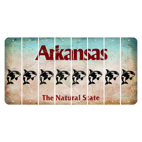 Arkansas Diamond Cut License Plate Strips (Set of 8)