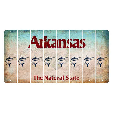 Arkansas Diamond Cut License Plate Strips (Set of 8)