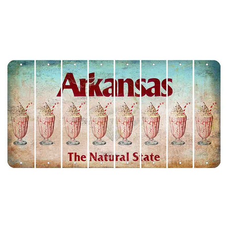 Arkansas Diamond Cut License Plate Strips (Set of 8)