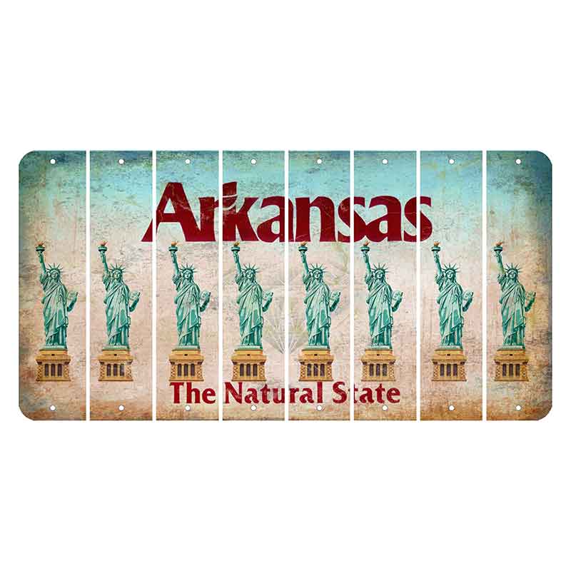 Arkansas Diamond Cut License Plate Strips (Set of 8)