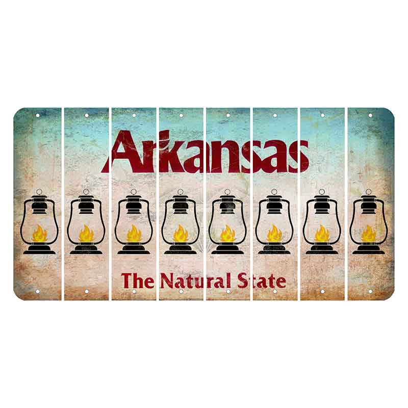 Arkansas Diamond Cut License Plate Strips (Set of 8)