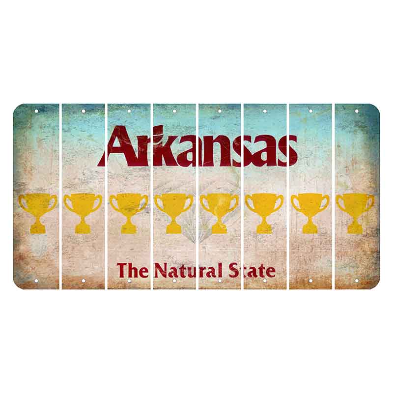 Arkansas Diamond Cut License Plate Strips (Set of 8)