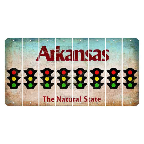 Arkansas Diamond Cut License Plate Strips (Set of 8)