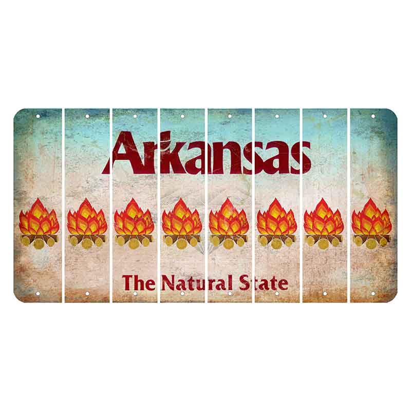 Arkansas Diamond Cut License Plate Strips (Set of 8)