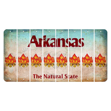 Arkansas Diamond Cut License Plate Strips (Set of 8)