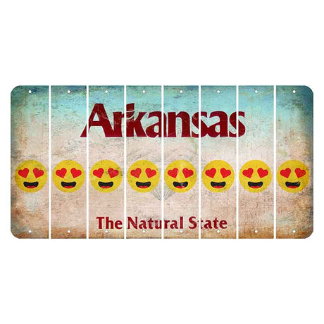 Arkansas Diamond Cut License Plate Strips (Set of 8)