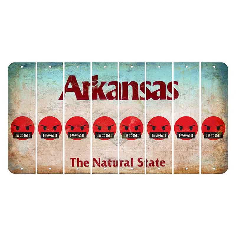 Arkansas Diamond Cut License Plate Strips (Set of 8)