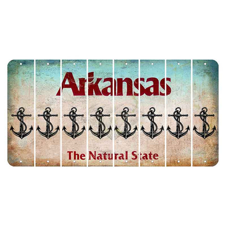 Arkansas Diamond Cut License Plate Strips (Set of 8)