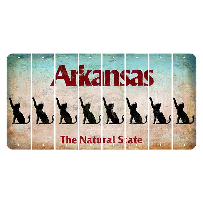 Arkansas Diamond Cut License Plate Strips (Set of 8)