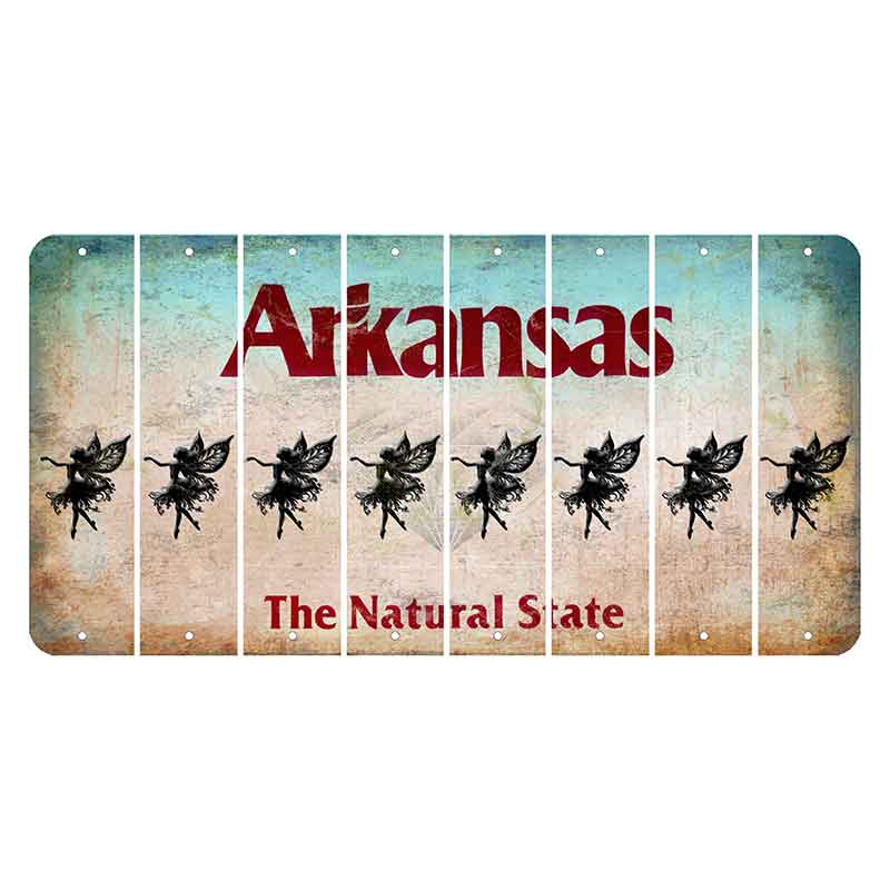 Arkansas Diamond Cut License Plate Strips (Set of 8) Fairy