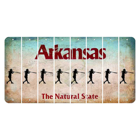 Arkansas Diamond Cut License Plate Strips (Set of 8)