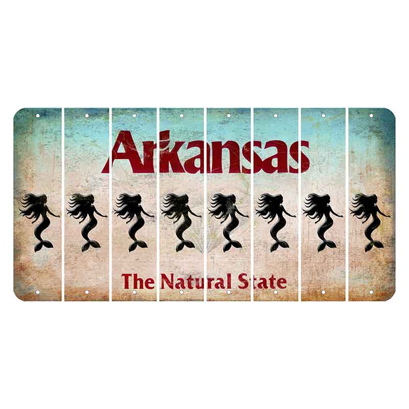 Arkansas Diamond Cut License Plate Strips (Set of 8)