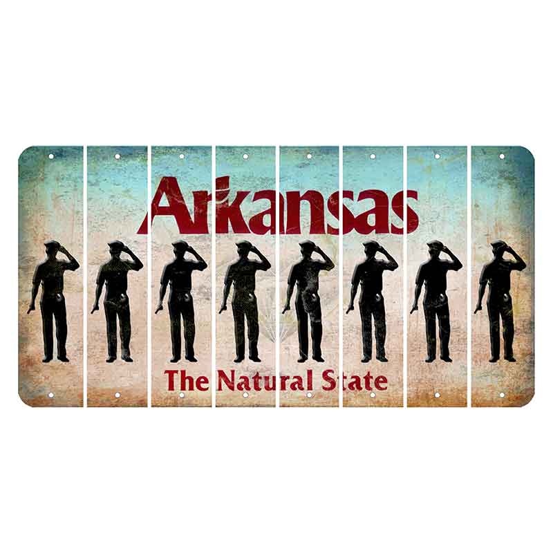 Arkansas Diamond Cut License Plate Strips (Set of 8)