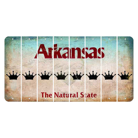 Arkansas Diamond Cut License Plate Strips (Set of 8)