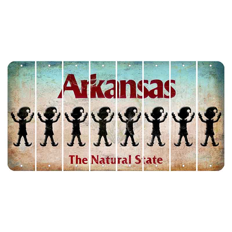 Arkansas Diamond Cut License Plate Strips (Set of 8) Elf