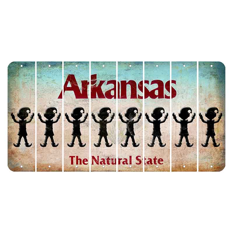 Arkansas Diamond Cut License Plate Strips (Set of 8)