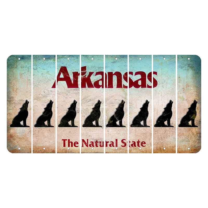 Arkansas Diamond Cut License Plate Strips (Set of 8)