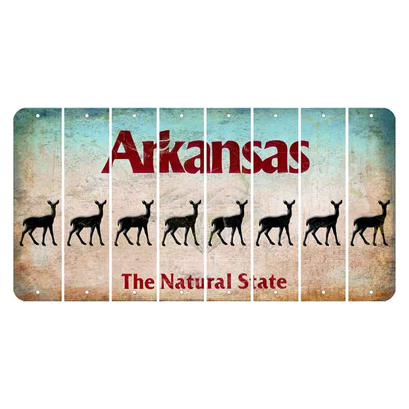 Arkansas Diamond Cut License Plate Strips (Set of 8)