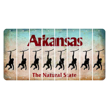 Arkansas Diamond Cut License Plate Strips (Set of 8)