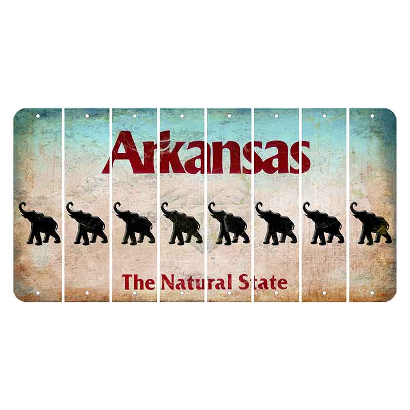 Arkansas Diamond Cut License Plate Strips (Set of 8)