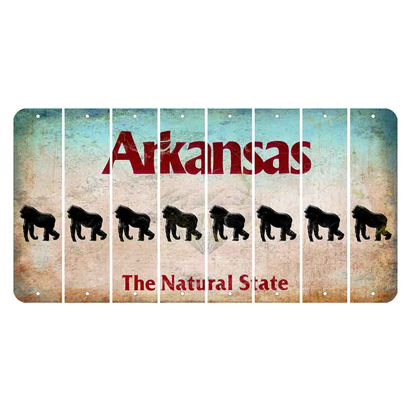 Arkansas Diamond Cut License Plate Strips (Set of 8)