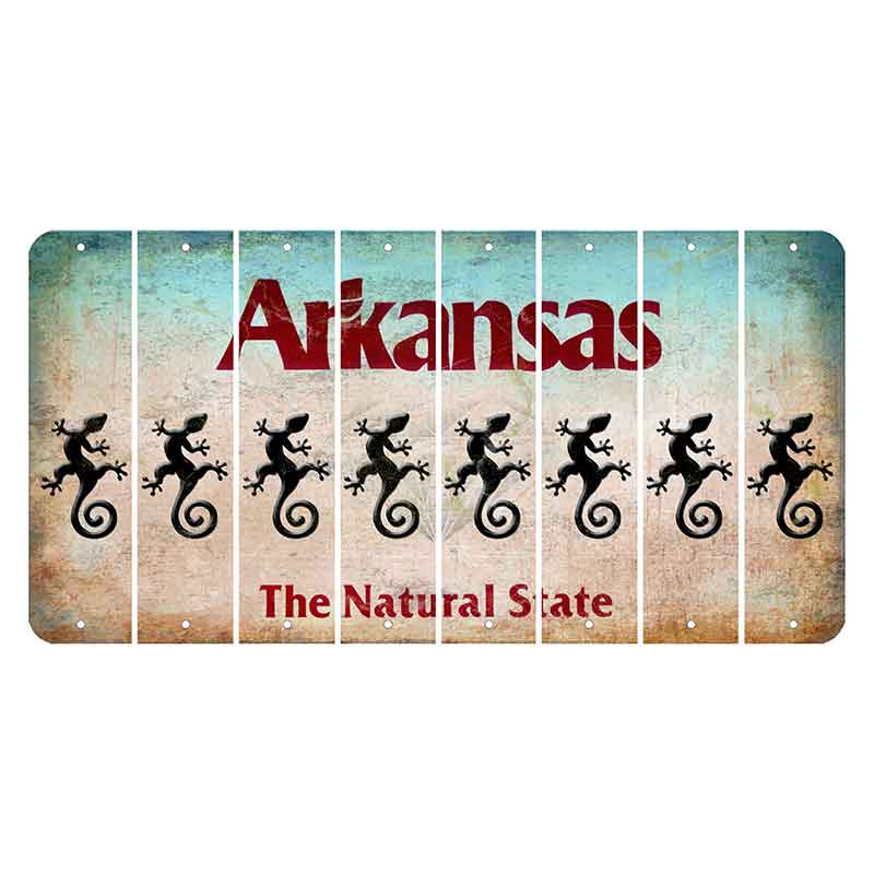 Arkansas Diamond Cut License Plate Strips (Set of 8)