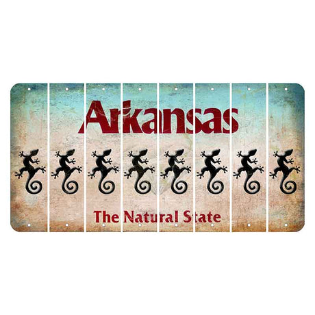 Arkansas Diamond Cut License Plate Strips (Set of 8)