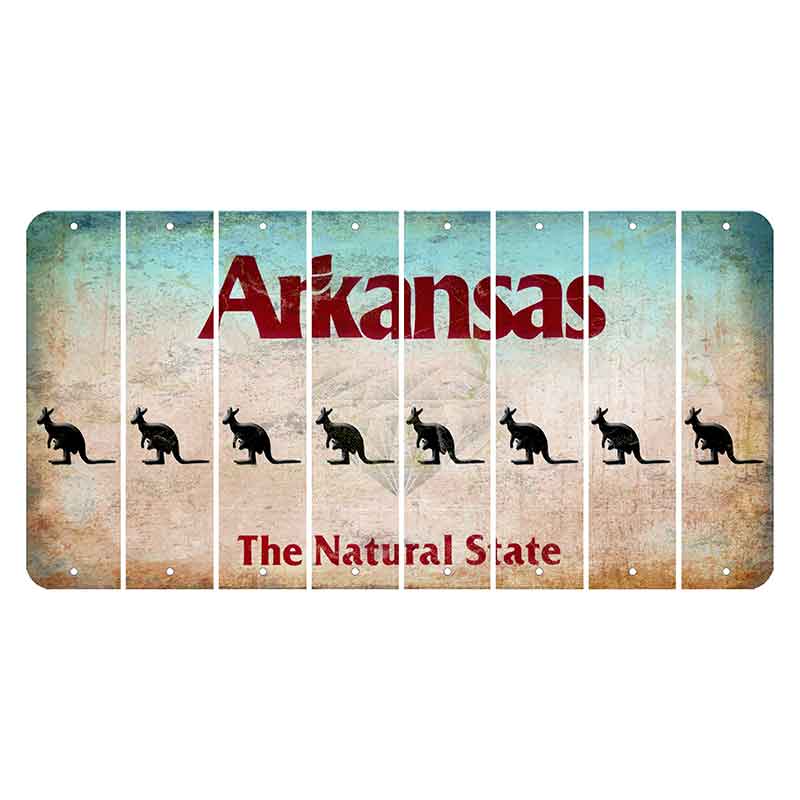 Arkansas Diamond Cut License Plate Strips (Set of 8)