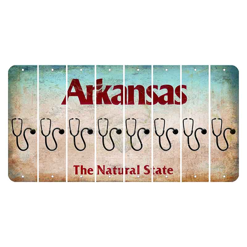 Arkansas Diamond Cut License Plate Strips (Set of 8) Stethoscope