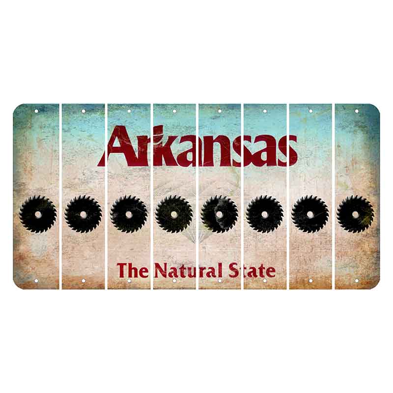 Arkansas Diamond Cut License Plate Strips (Set of 8)