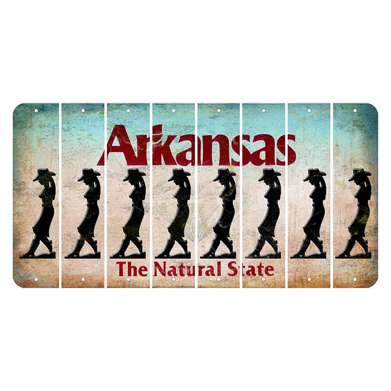 Arkansas Diamond Cut License Plate Strips (Set of 8)