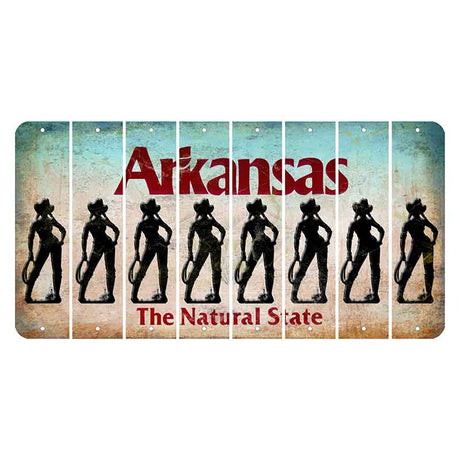 Arkansas Diamond Cut License Plate Strips (Set of 8)