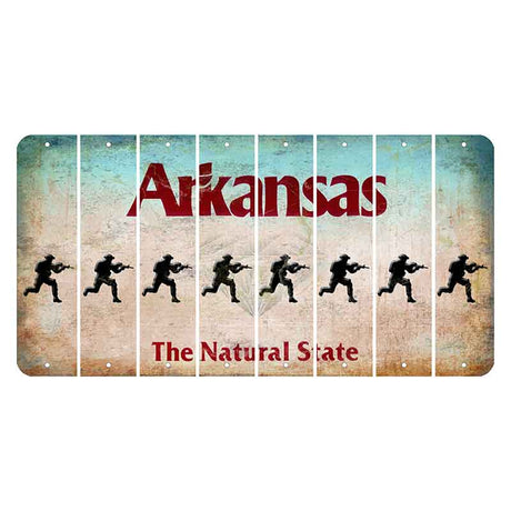 Arkansas Diamond Cut License Plate Strips (Set of 8)