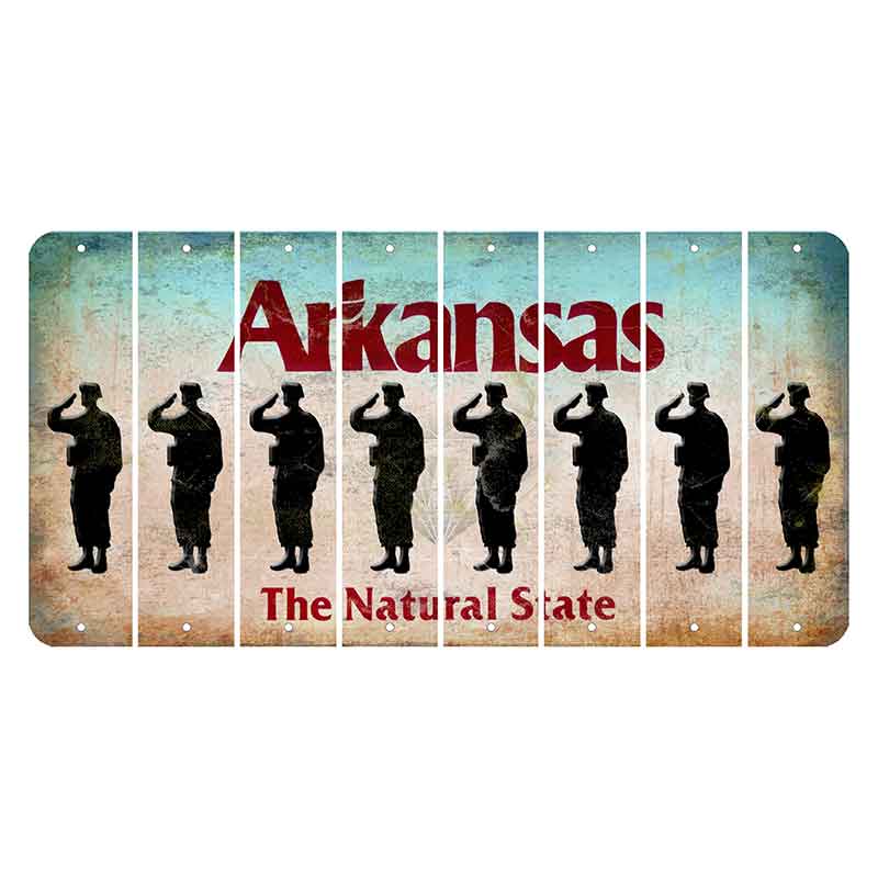 Arkansas Diamond Cut License Plate Strips (Set of 8)