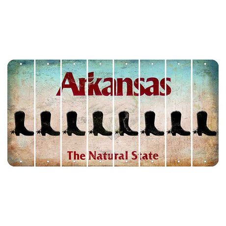 Arkansas Diamond Cut License Plate Strips (Set of 8)