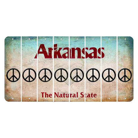 Arkansas Diamond Cut License Plate Strips (Set of 8)