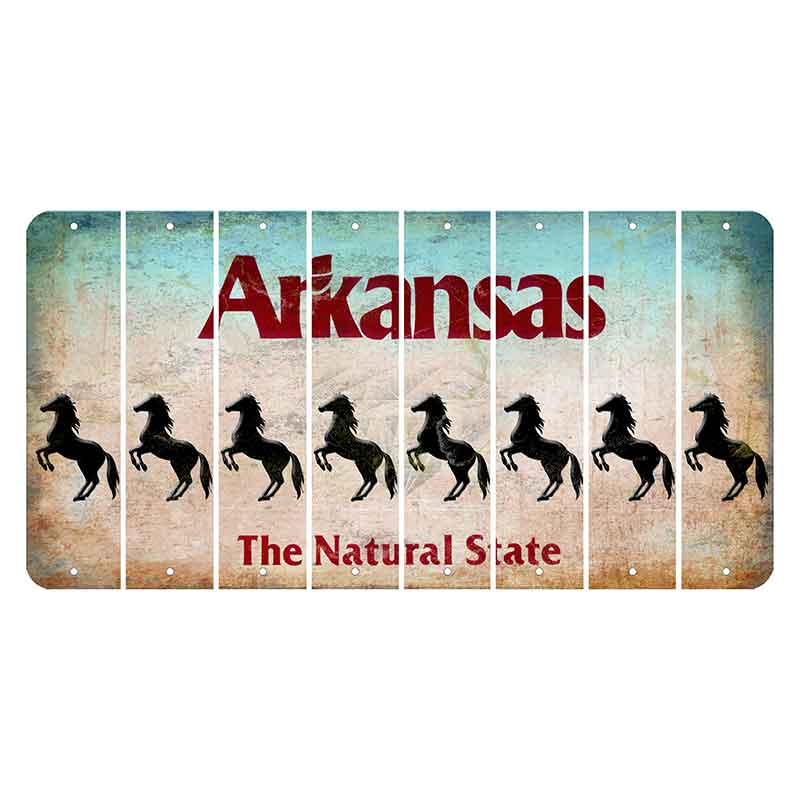 Arkansas Diamond Cut License Plate Strips (Set of 8)