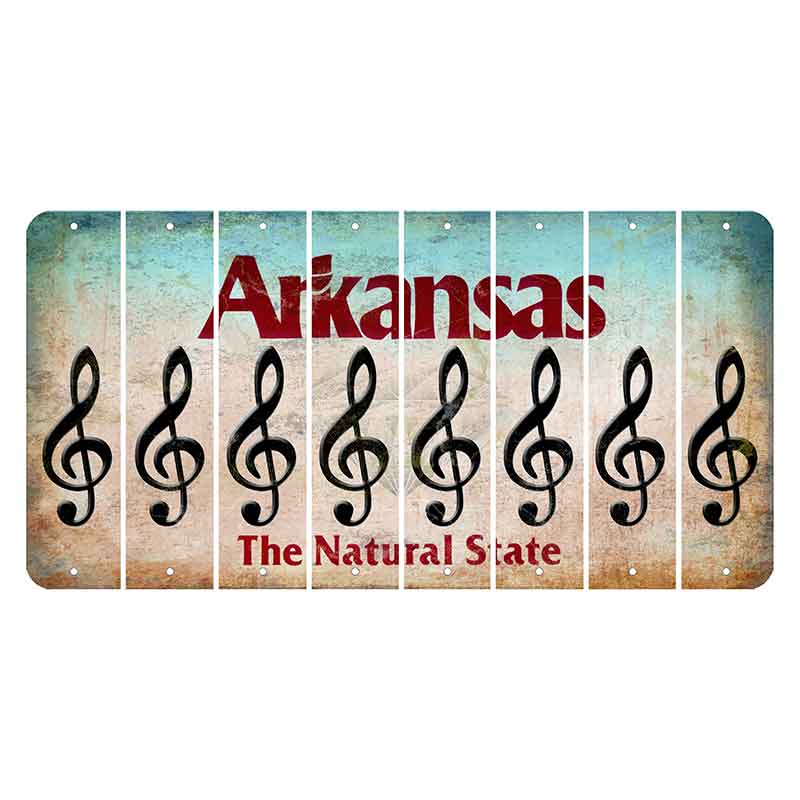 Arkansas Diamond Cut License Plate Strips (Set of 8)