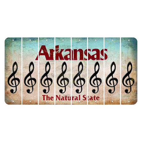 Arkansas Diamond Cut License Plate Strips (Set of 8)