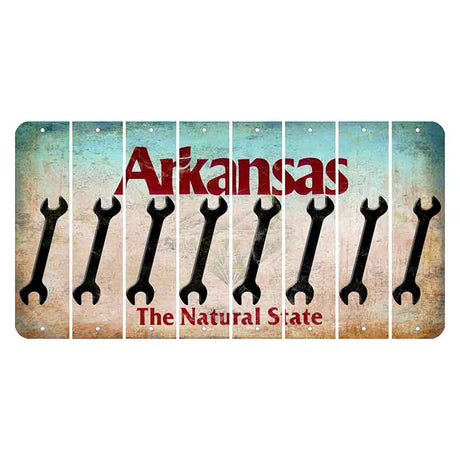 Arkansas Diamond Cut License Plate Strips (Set of 8)