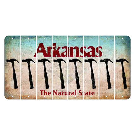 Arkansas Diamond Cut License Plate Strips (Set of 8)