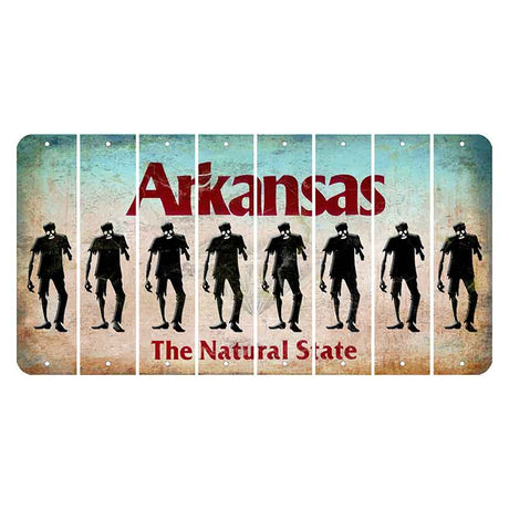 Arkansas Diamond Cut License Plate Strips (Set of 8)