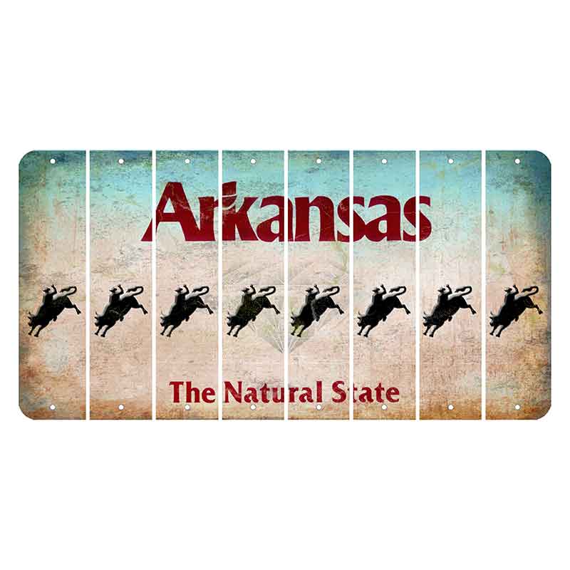 Arkansas Diamond Cut License Plate Strips (Set of 8)