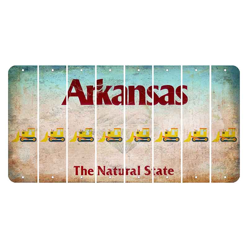 Arkansas Diamond Cut License Plate Strips (Set of 8) Dozer