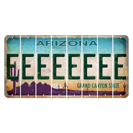 Arizona Desert Scene Cut License Plate Strips (Set of 8)