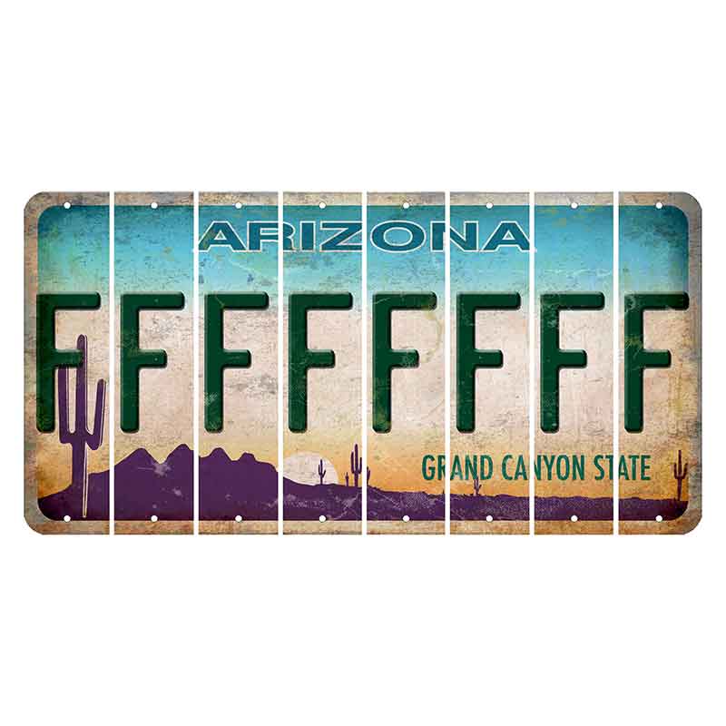 Arizona Desert Scene Cut License Plate Strips (Set of 8)