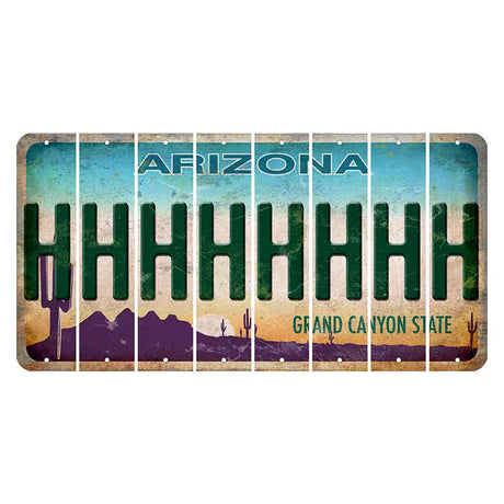 Arizona Desert Scene Cut License Plate Strips (Set of 8)