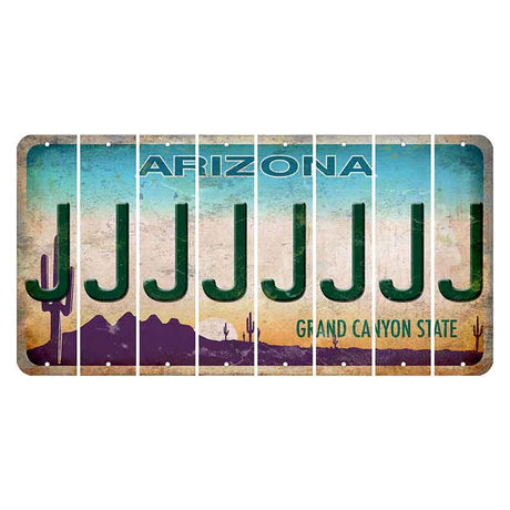 Arizona Desert Scene Cut License Plate Strips (Set of 8)