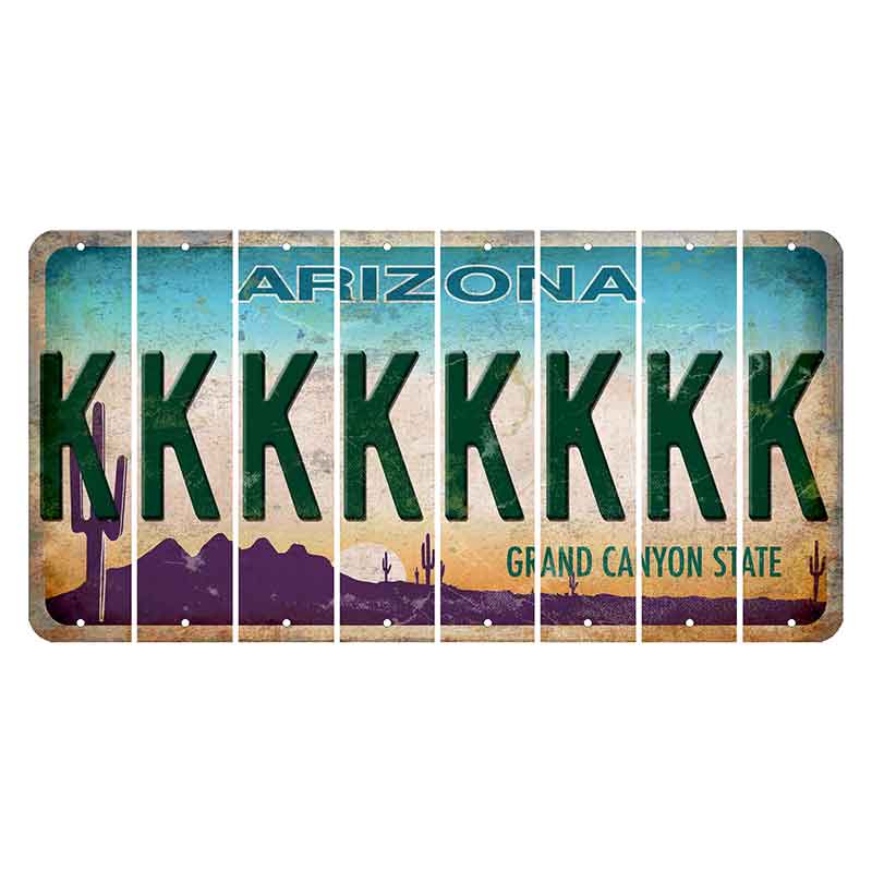 Arizona Desert Scene Cut License Plate Strips (Set of 8)