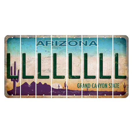 Arizona Desert Scene Cut License Plate Strips (Set of 8)